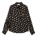 MOSCHINO camicia manica lunga tinta unita con stampe cuoricini Nero per Bambina HDC01WX NERO MOSCHINO 