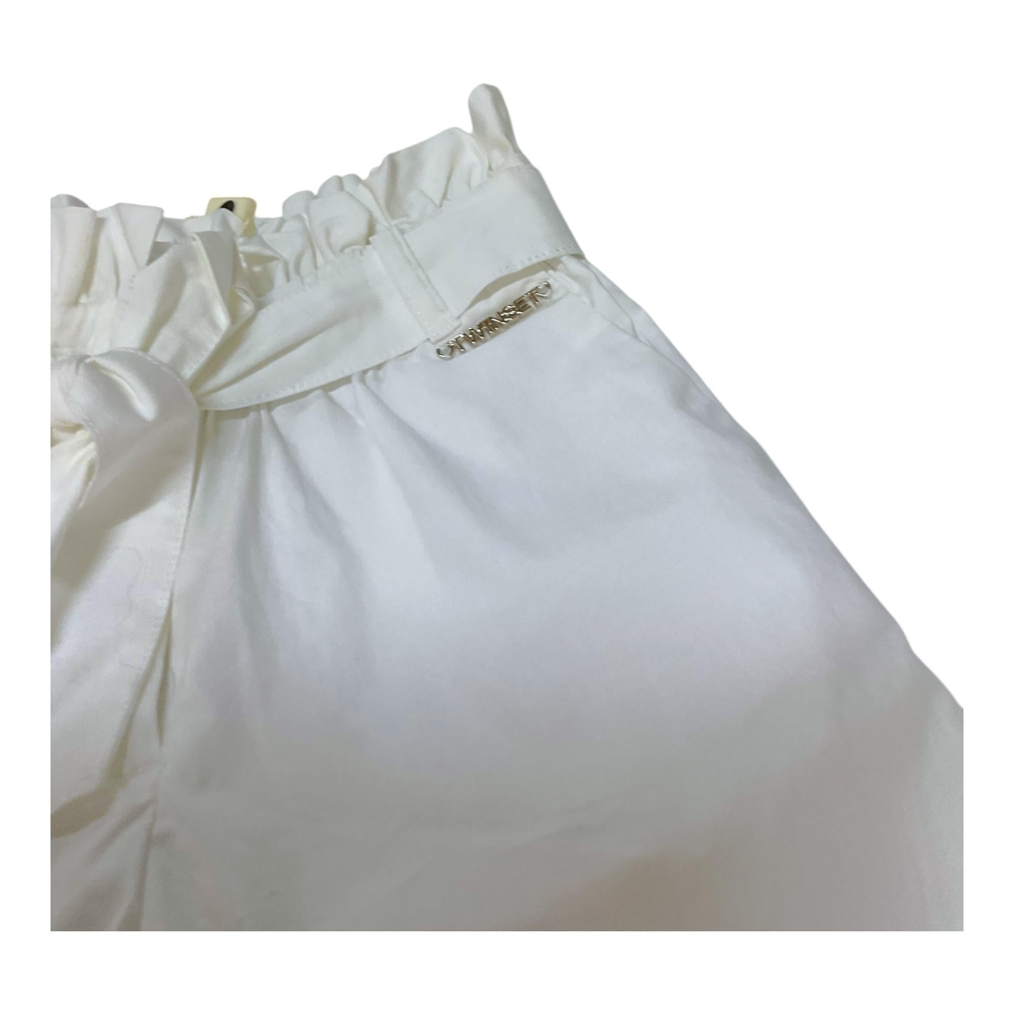 Twinset Pantalone Tinta Unita con Cintura per Neonata 231GJ2053N BIANCO TWINSET 