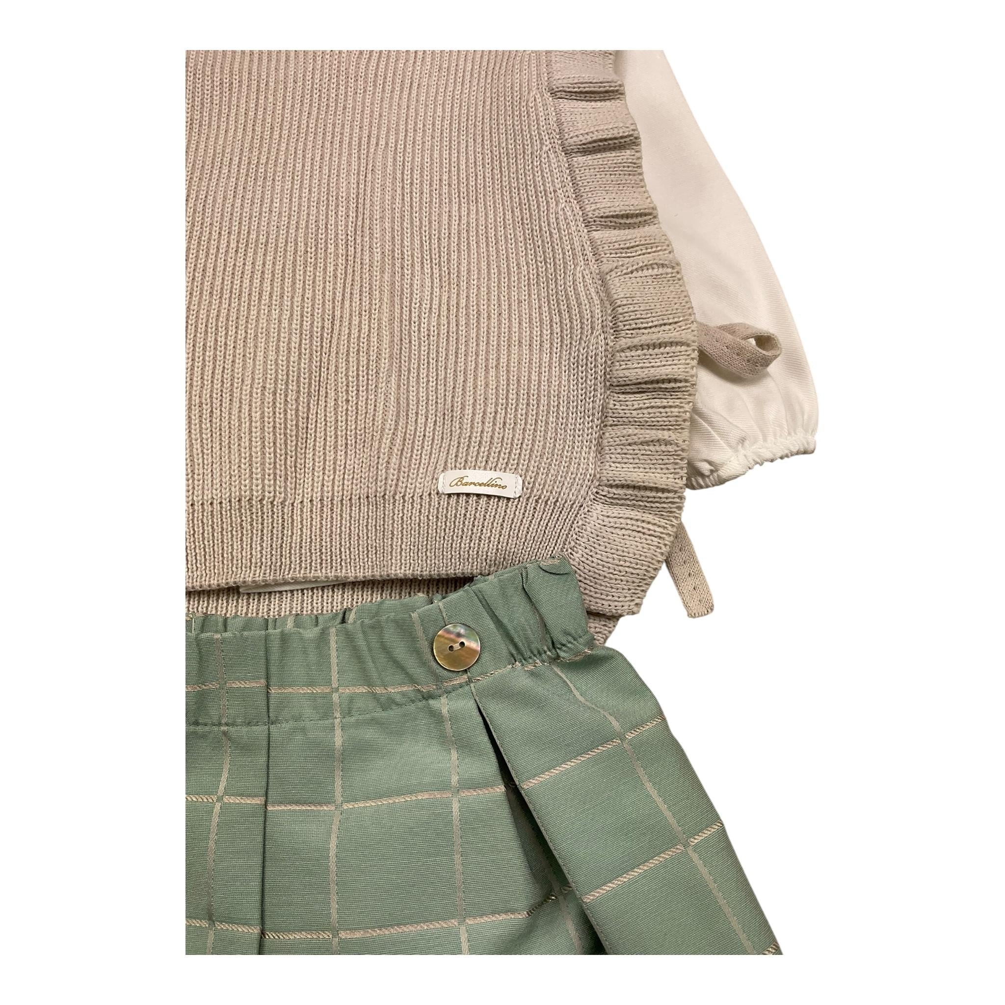 BARCELLINO completo 3 pezzi gilet-camicia-short Beige per Neonata 116214 BEIGE BARCELLINO 