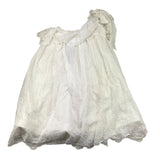 Mimisol Plain Dress With White Openwork Embroidery For Girls
