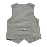 Imperial Kids Solid Color Waistcoats Grey For Boys