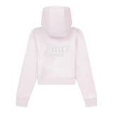 Juicy Couture Felpa Tinta Unita con Zip E Cappuccio per Bambina JBX6358 ROSA JUICY COUTURE 