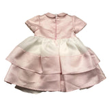 Carlo Pignatelli Two-Tone White/Pink Half-Sleeve Ceremonial Dress for Baby Girl