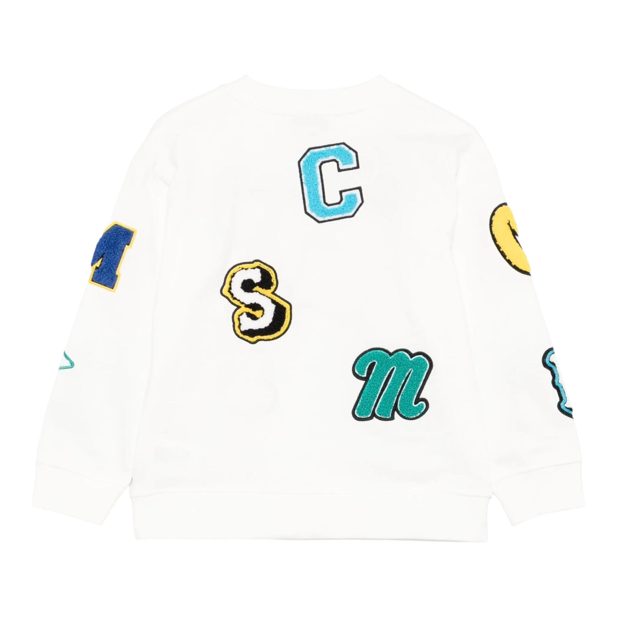 Stella Mccartney Felpa Girocollo Tinta Unita con Stampa per Bambino TW4R10X BIANCO STELLA McCARTNEY 