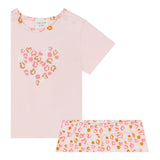@Madilly 2 Piece Set Pink T-Shirt-Short For Girls