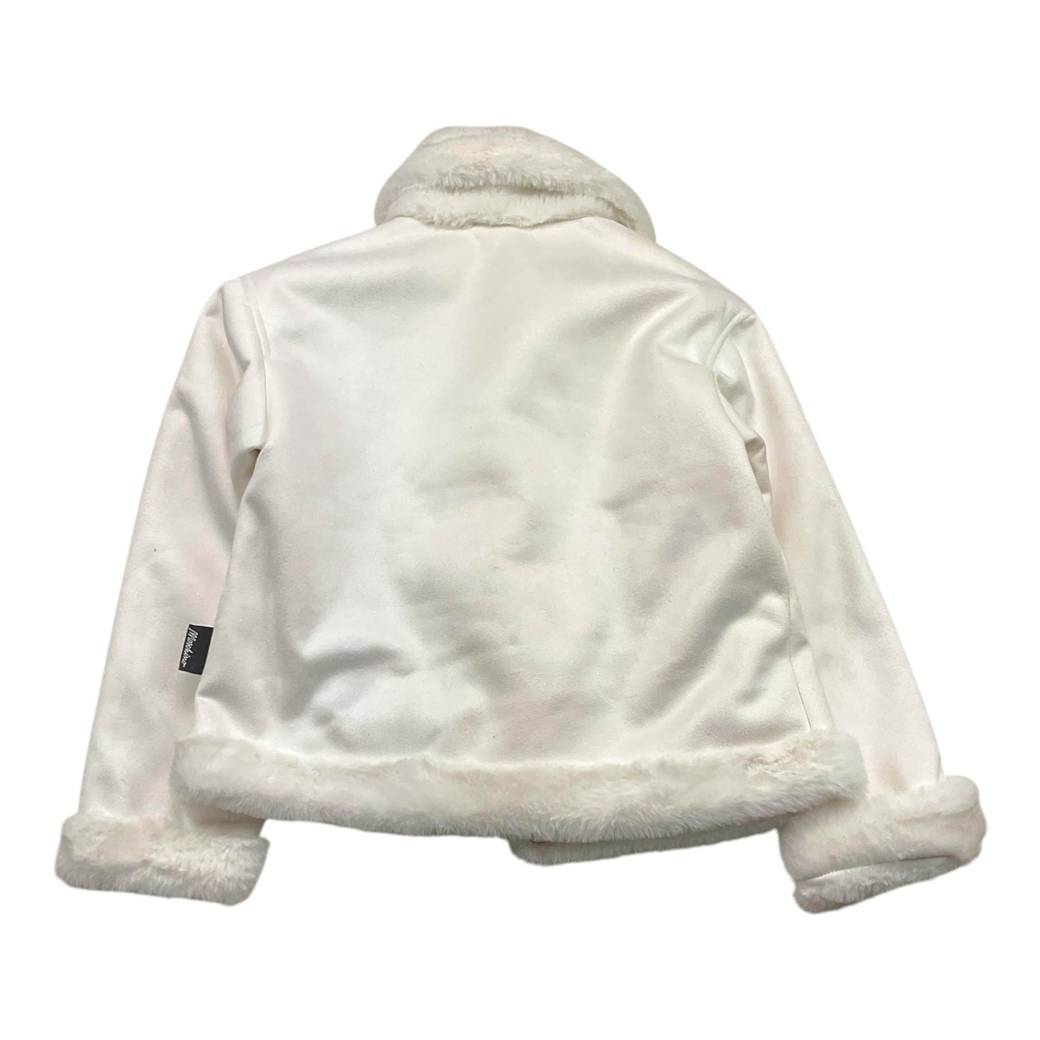 MOSCHINO giubbino tinta unita in pelliccia con stampa Bianco per Bambina HDS054 BIANCO MOSCHINO 