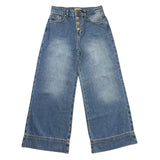 Pinko Jeans Palazzo Model Solid Color Blue For Girls