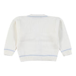 LA STUPENDERIA cardigan tinta unita con profili in contrasto Panna per Neonata WCCR61 PANNA LA STUPENDERIA 