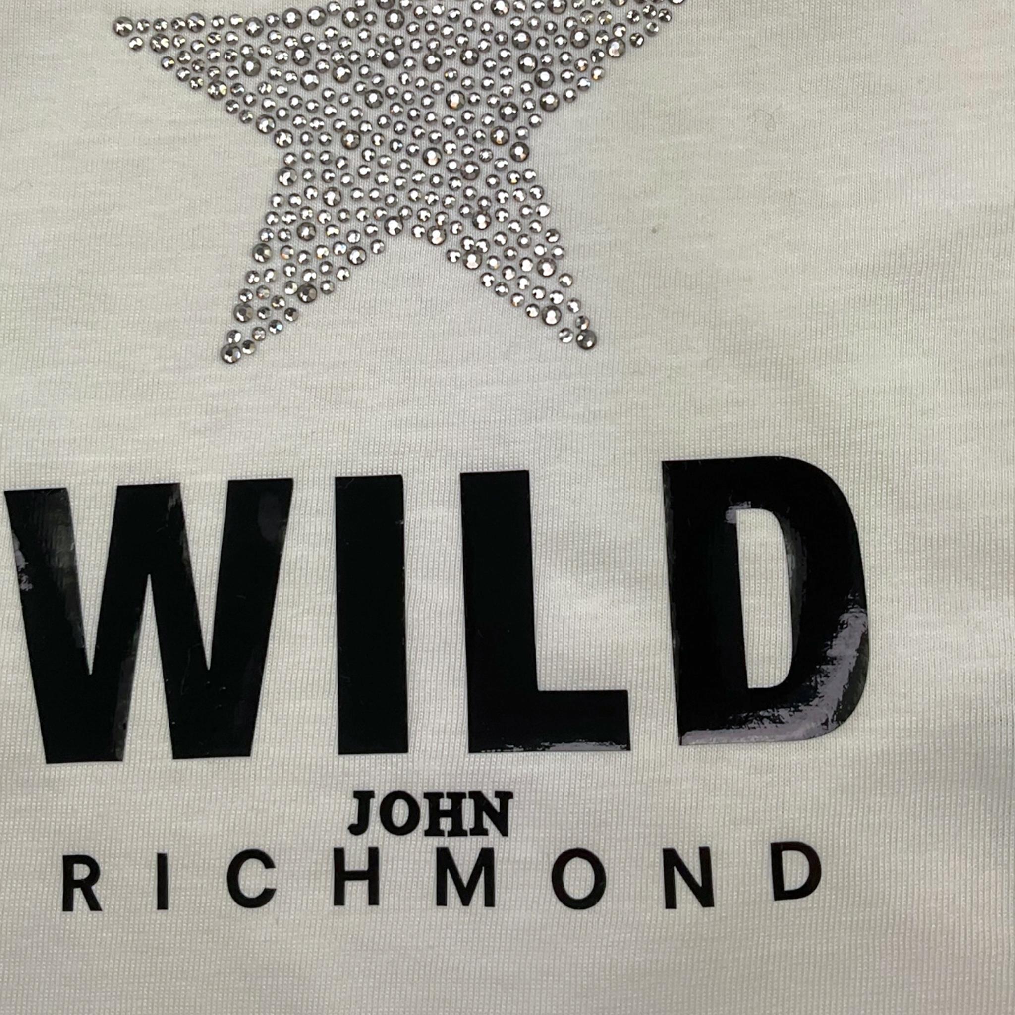 JOHN RICHMOND shirt modello crop tinta unita con stampa in contrasto Bianco per Neonata RGA24012TSNX BIANCO JOHN RICHMOND 