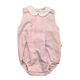 Baby Gi Romper Armhole Pattern Check White/Pink For Newborn