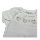 M+E' T-Shirt Girocollo tinta unita con Stampa Bianco per Neonata UE1257 BIANCO M+E' 