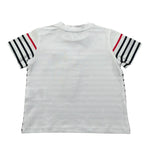 Daniele Alessandrini T-Shirt Girocollo Fantasia A Righe per Neonato 1296M00211N BIANCO DANIELE ALESSANDRINI 