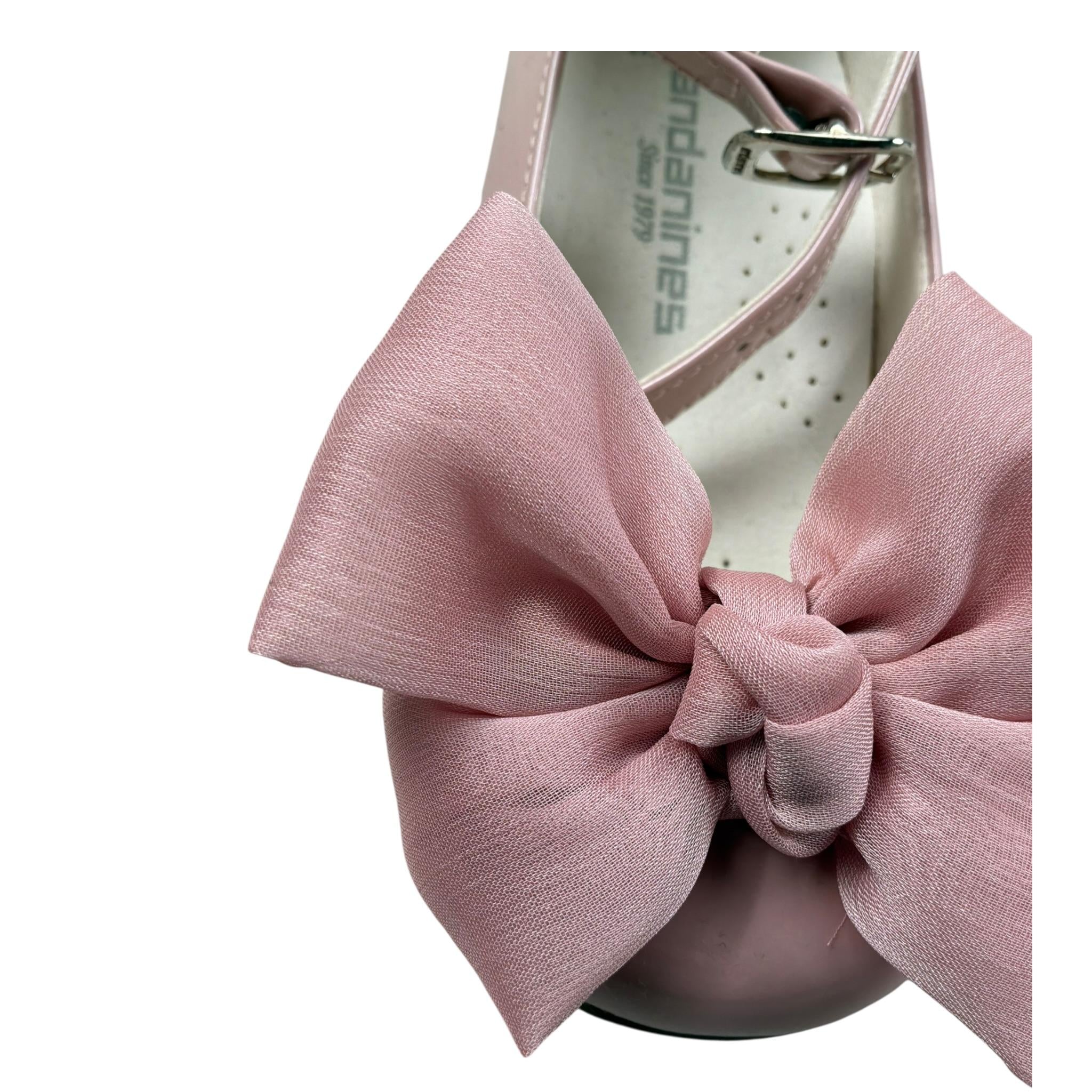 Andanines Ballerine Tinta Unita con Fiocco E Chiusura Fibia per Neonata 191918 ROSA ANDANINES 