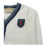 Trussardi Cardigan Tinta Unita con Bottoni E Stampa per Bambino TBP26148CD PANNA TRUSSARDI 