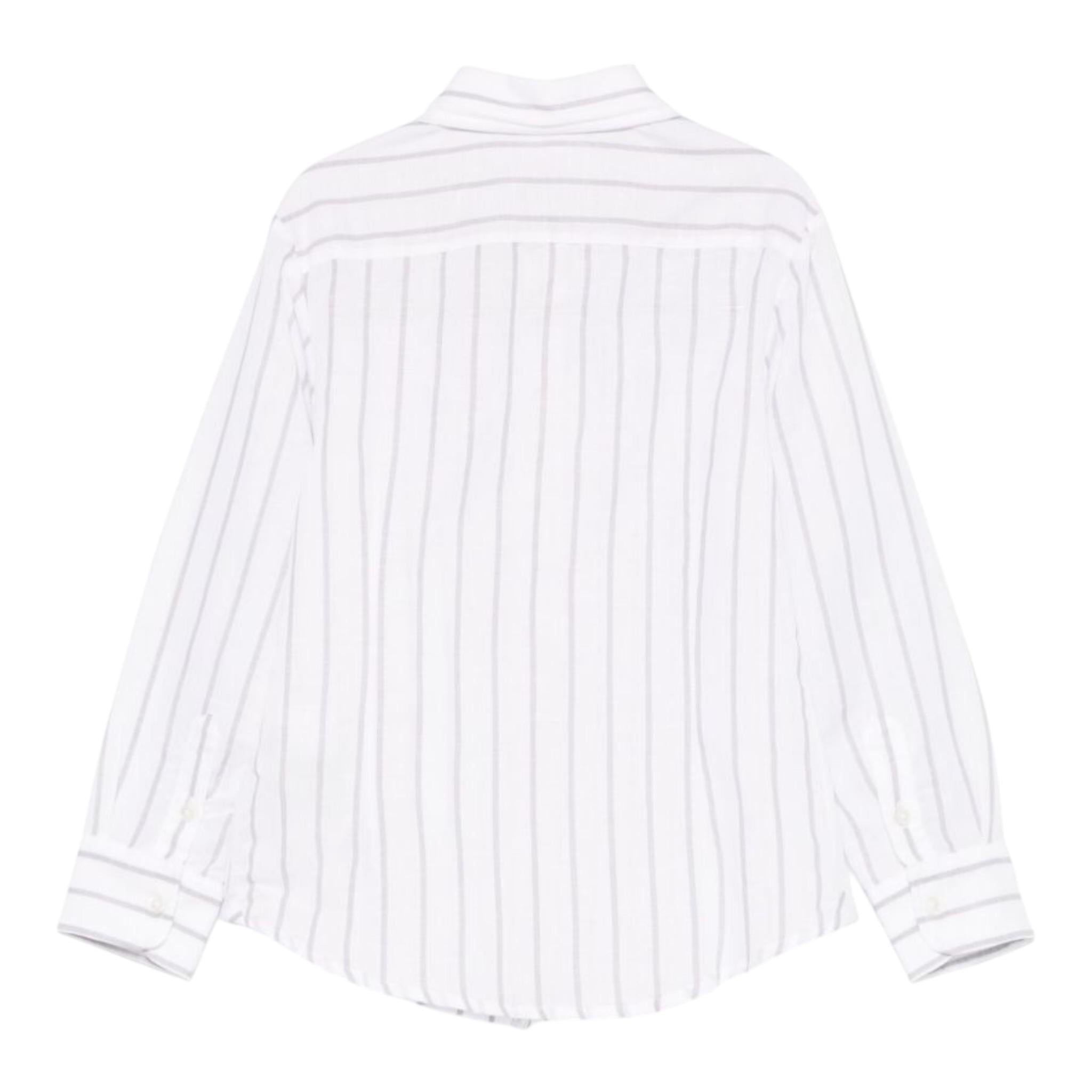 Eleventy Camicia Tinta Unita Fantasia A Righe per Bambino EW5P30XX BIANCO ELEVENTY 