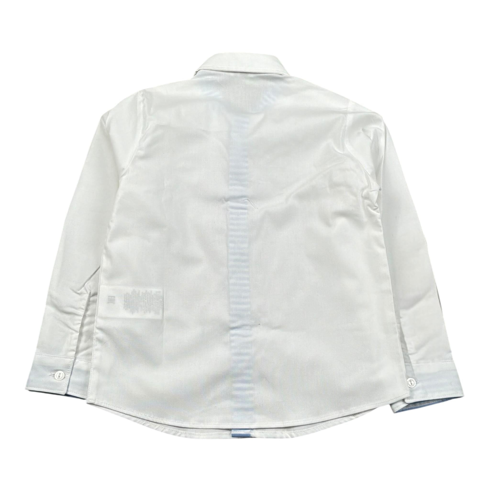Le Bebe' Camicia tinta unita con Logo Bianco per Neonato LBB4095 BIANCO LE BEBE' 