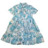 Saint Barth Abito Mezza Manica Tinta Unita Stampa Fantasia per Bambina MISSY BIANCO/AZZURRO SAINT BARTH 