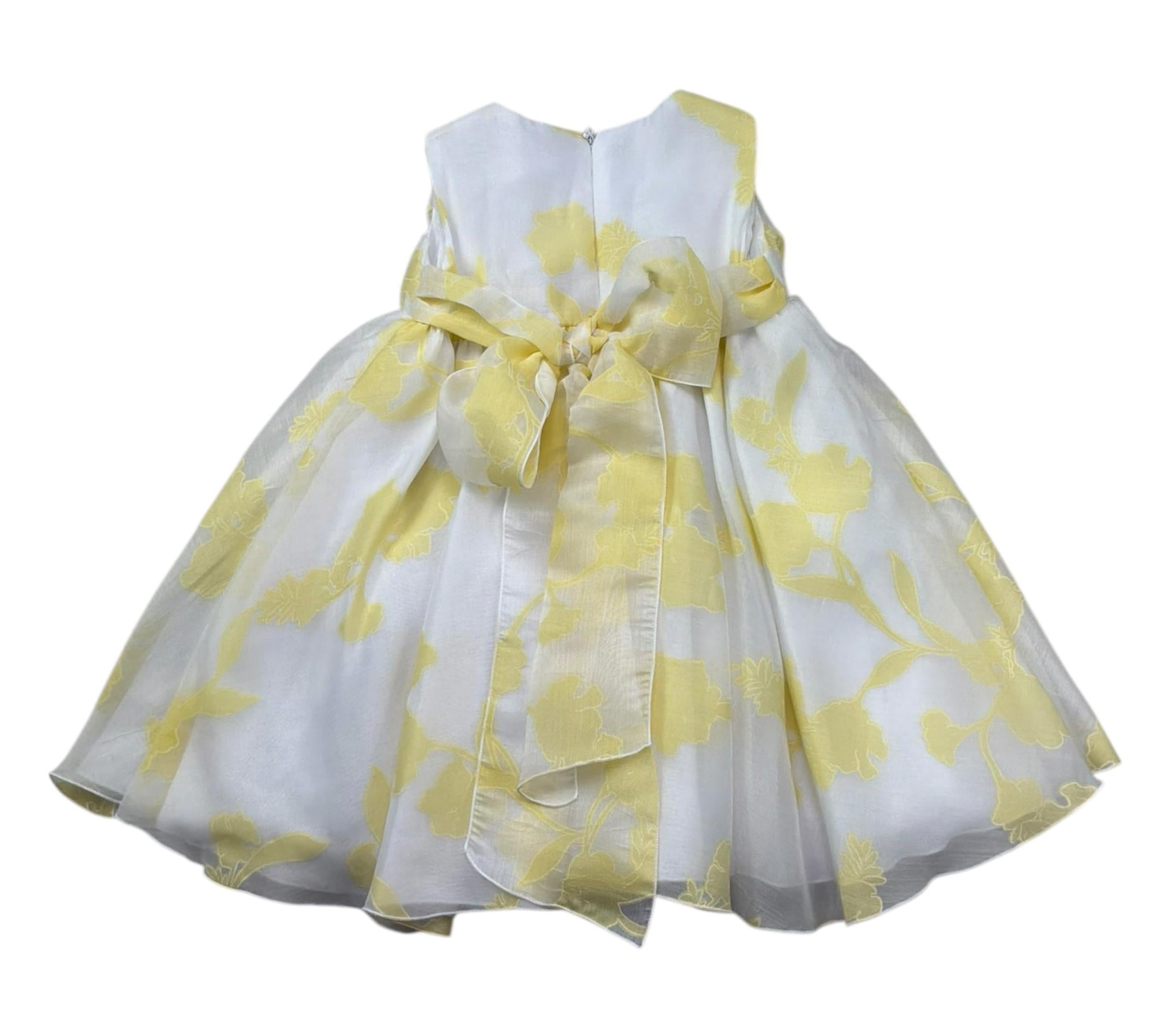 Le Bebe Abito Giromanica Tinta Unita Stampa Fantasia per Neonata LBG6367 BIANCO LE BEBE 