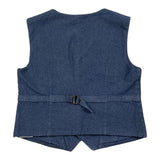 Dan John Blue Solid Waistcoat For Boys