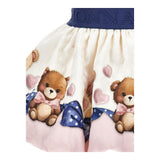 MONNALISA gonna tinta unita con stampa Bianco per Neonata 31D702 BIANCO MONNALISA 