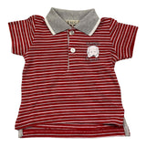 Emc Polo Half Sleeve Striped Pattern Red for Baby