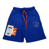 Kejo Bermuda Solid Color Elastic Waist Tracksuit Cobalt For Boys