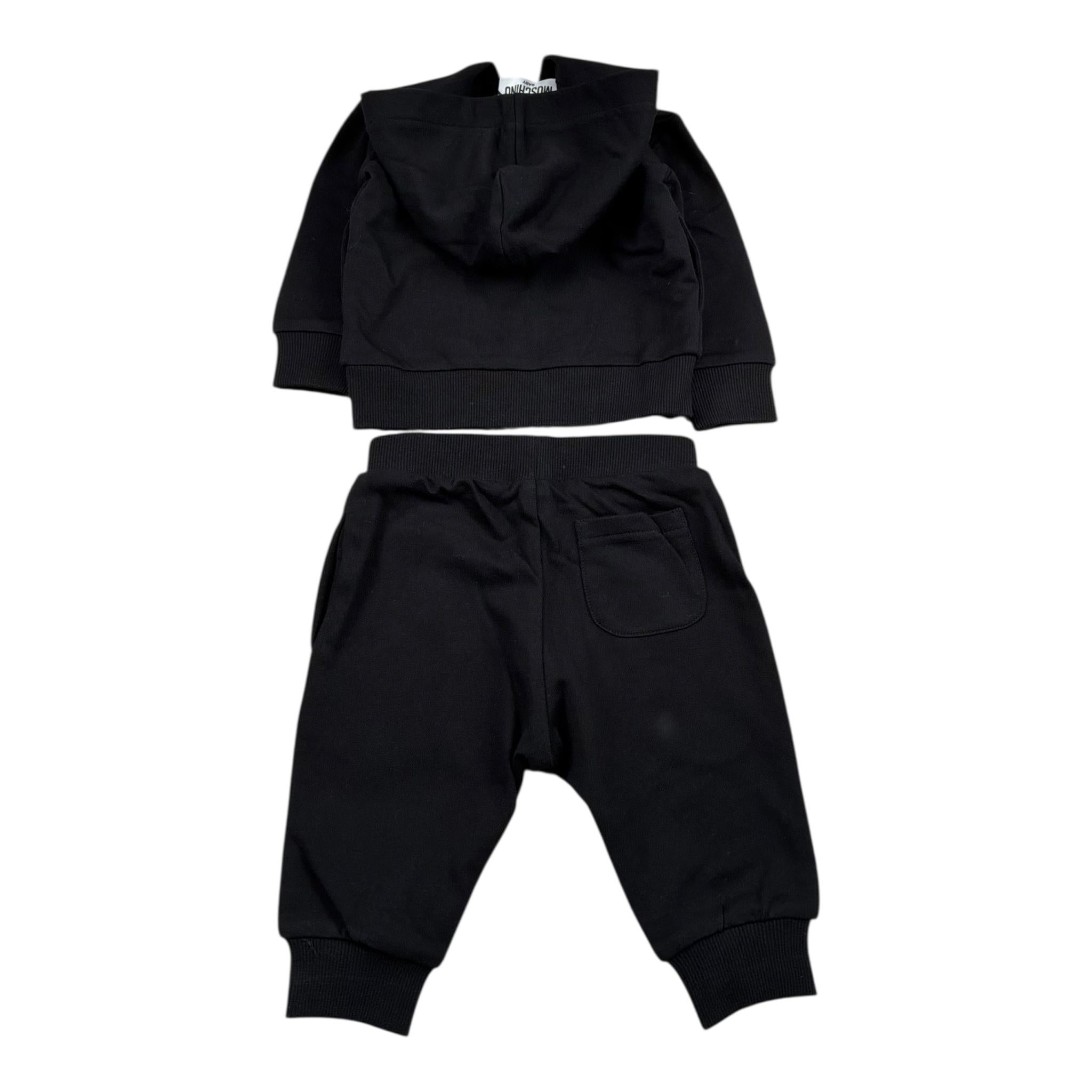 Moschino Completo 2 Pezzi Felpa-Pantalone per Neonato MUK05K NERO MOSCHINO 