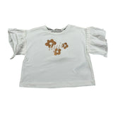 Liu Jo T-Shirt Girocollo tinta unita con Stampe Panna per Bambina KA3115 PANNA LIU JO 
