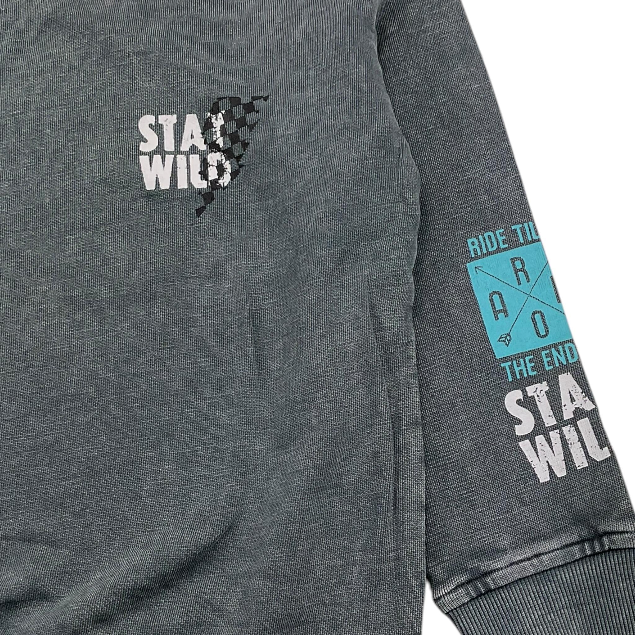 CANADA HOUSE felpa tinta unita girocollo con stampa Grigio per Bambino 24473111 GRIGIO CANADA HOUSE 