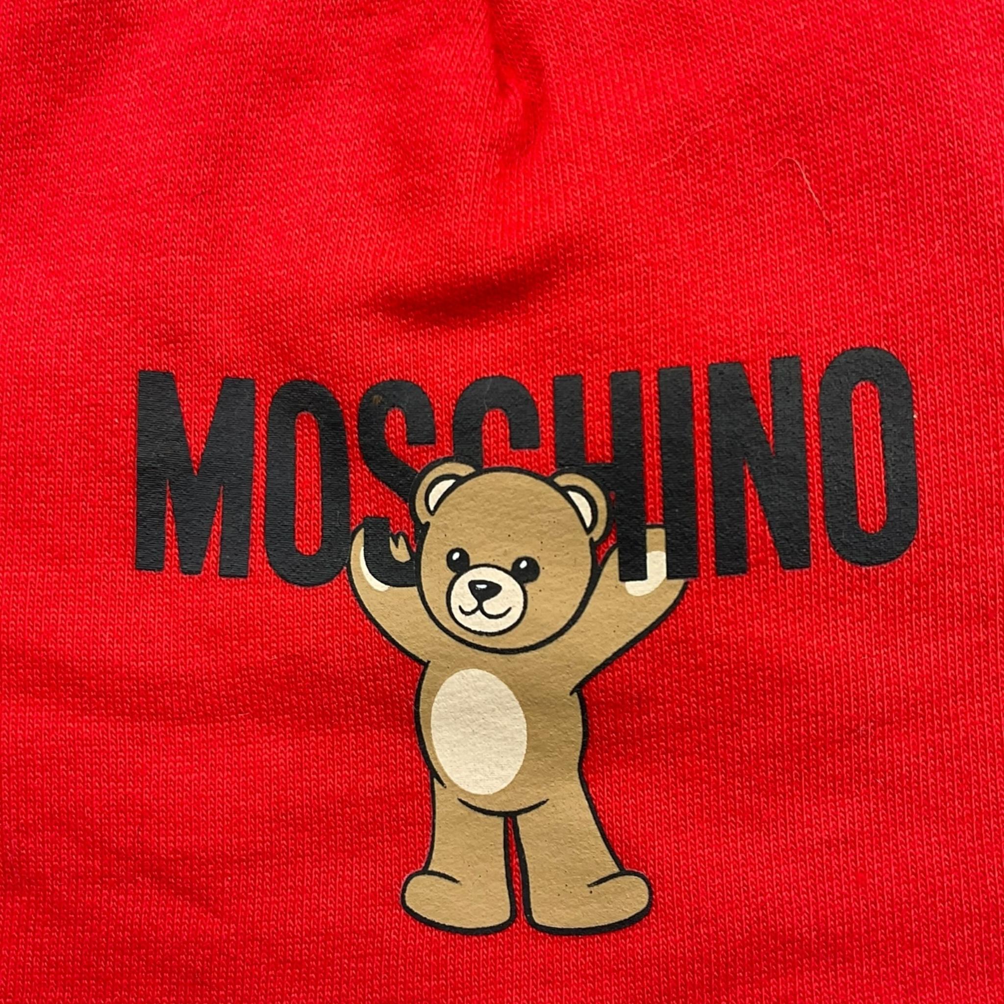 MOSCHINO cappello tinta unita con orecchie Rosso per Neonato MUX05H ROSSO MOSCHINO 
