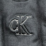 CALVIN KLEIN felpa girocollo tinta unita con stampa Nero per Neonato N00234 NERO CALVIN KLEIN 
