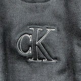 CALVIN KLEIN felpa girocollo tinta unita con stampa Nero per Neonato N00234 NERO CALVIN KLEIN 