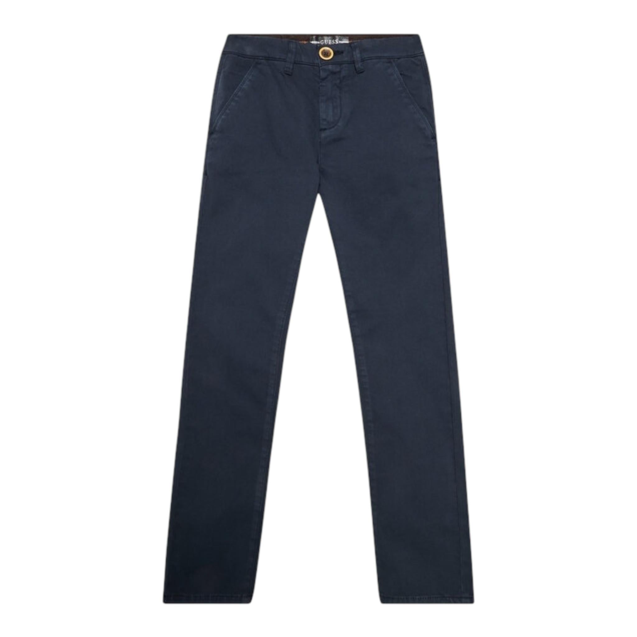GUESS pantalone tinta unita con girovita regolabile Blu per Bambino L1BB03WDD52 BLU GUESS 