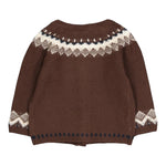NAME.IT cardigan tinta unita con ricami Marrone per Neonato 13193191 MARRONE NAME.IT 