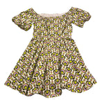 Kocca Abito Mezza Manica Stampa Fantasia per Bambina MARAIRI BIANCO Kocca 