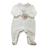 NANAN tutina tinta unita con stampa Bianco per Neonato I2401001B BIANCO NANAN 