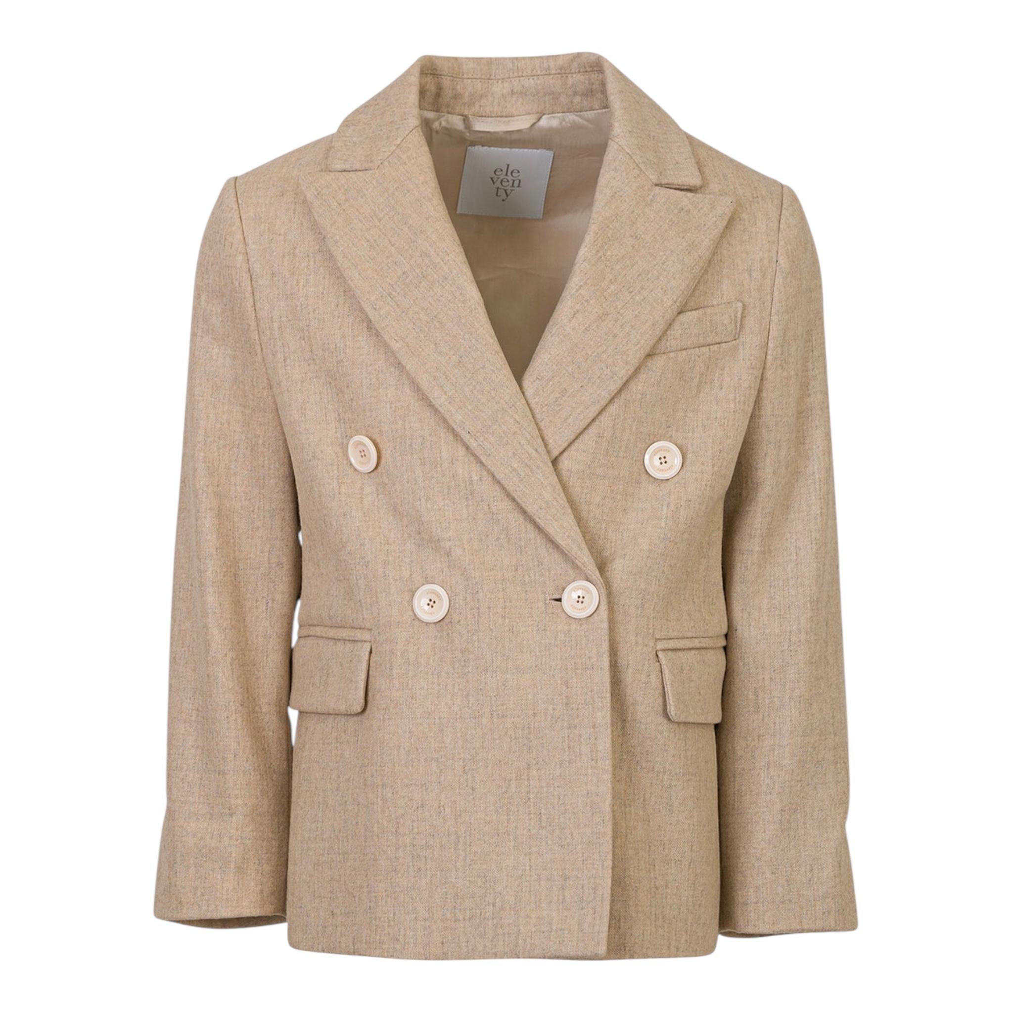 ELEVENTY giacca tinta unita doppio petto Beige per Bambino EV2A64 BEIGE ELEVENTY 
