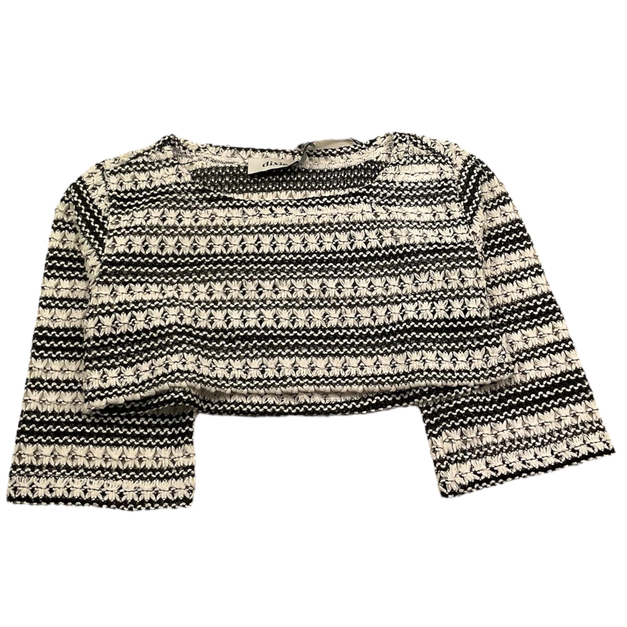 Dixie T-Shirt Bicolore Traforata Modello Crop per Bambina LB06231G74X BIANCO/NERO DIXIE 