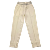 Dnj Pantalone Tinta Unita con Elastico In Vita In Contrasto per Bambino PFD5102J PANNA DNJ 
