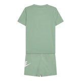 Nike Completo 2 Pezzi T-Shirt-Bermuda Tinta Unita per Bambino 86L596X VERDE NIKE 