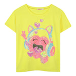 Billieblush T-Shirt Tinta Unita con Brillantini per Neonata U20924N GIALLO BillIEBLUSH 