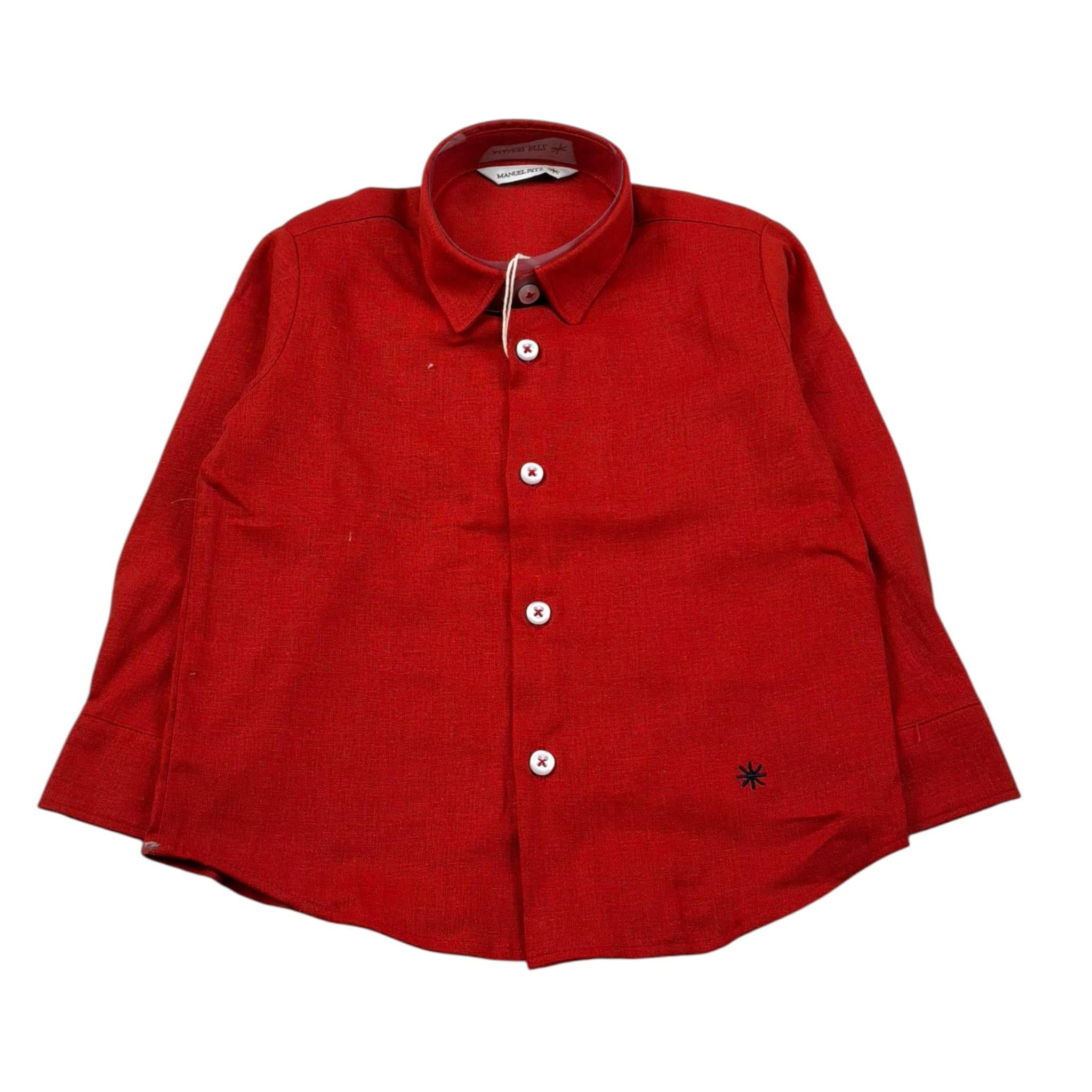 Manuel Ritz Camicia Manica Lunga Tint Unita Rosso per Neonato MR30833 ROSSO MANUEL RITZ 