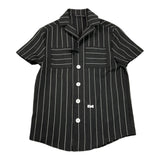 Daniele Alessandrini Black Solid Color Half Sleeve Shirt For Boys