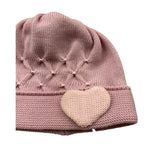 BABY LORD cappello tinta unita con ricami Rosa per Neonata 612 ROSA BABY LORD 