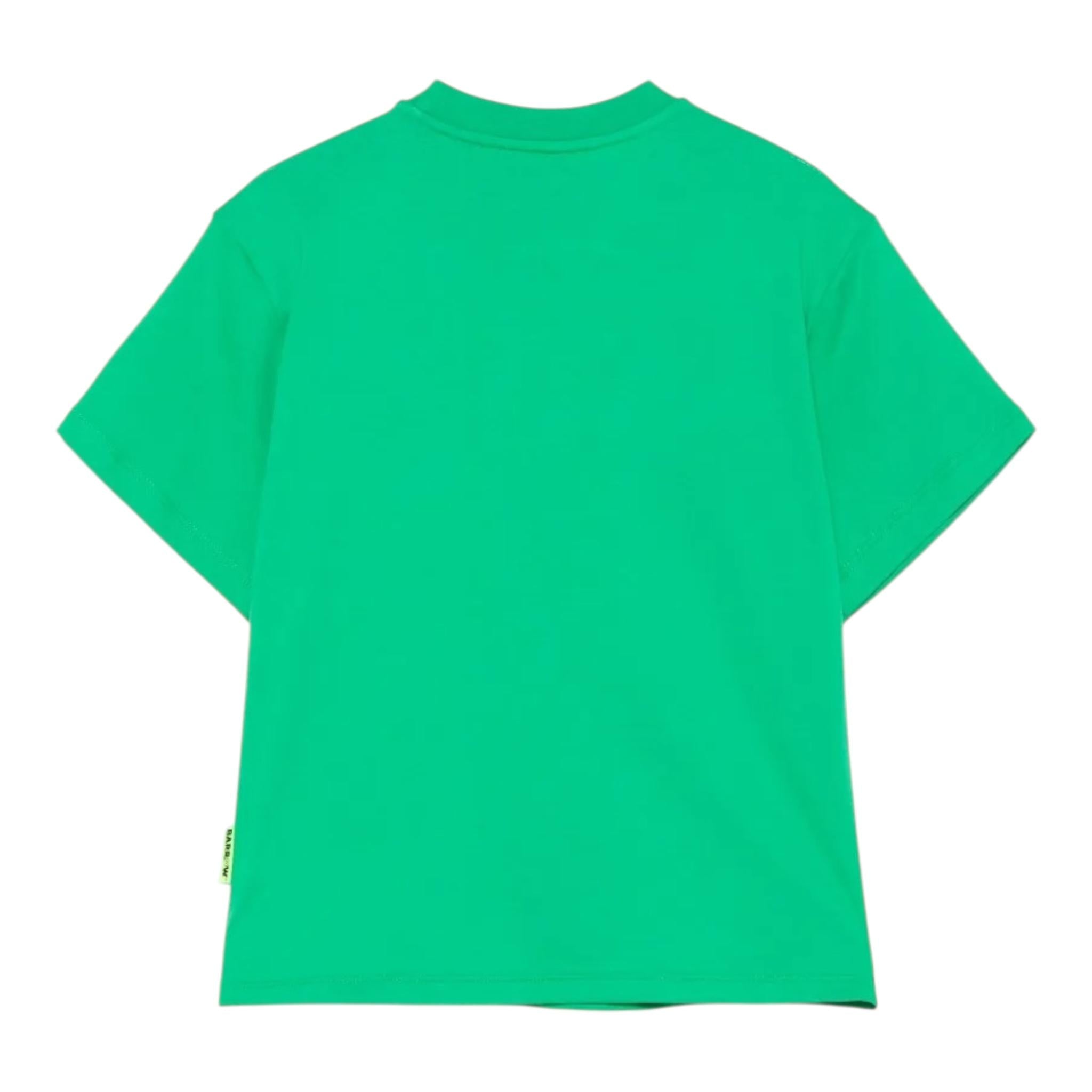 Barrow Kids T-Shirt Girocollo Tinta Unita con Logo per Bambino S5BKJUTH082X VERDE BARROW KIDS 