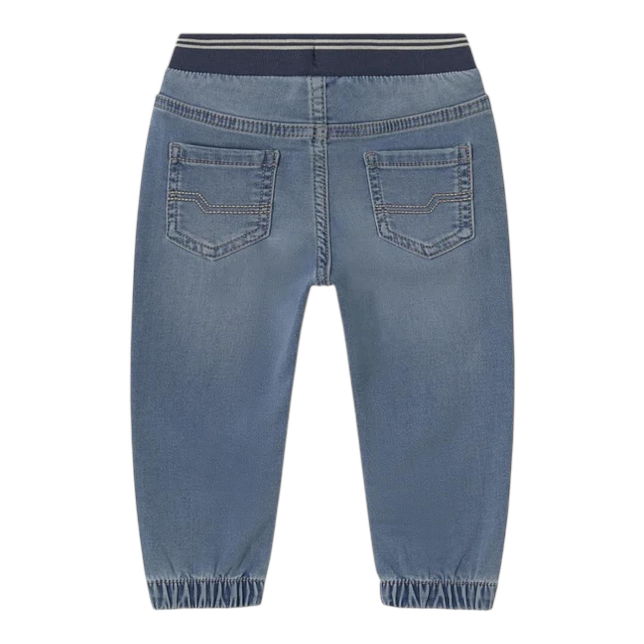 Mayoral Jeans Tinta Unita con Elastico In Vita per Neonato 1583X AZZURRO MAYORAL 