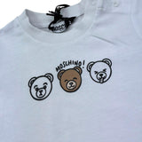Moschino Completo 2 Pezzi T-Shirt-Bermuda Tinta Unita con Stampa per Neonato MUG01O BIANCO MOSCHINO 