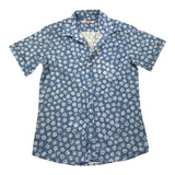 Nupkeet Blue Flower Printed Solid Color Shirt For Boys