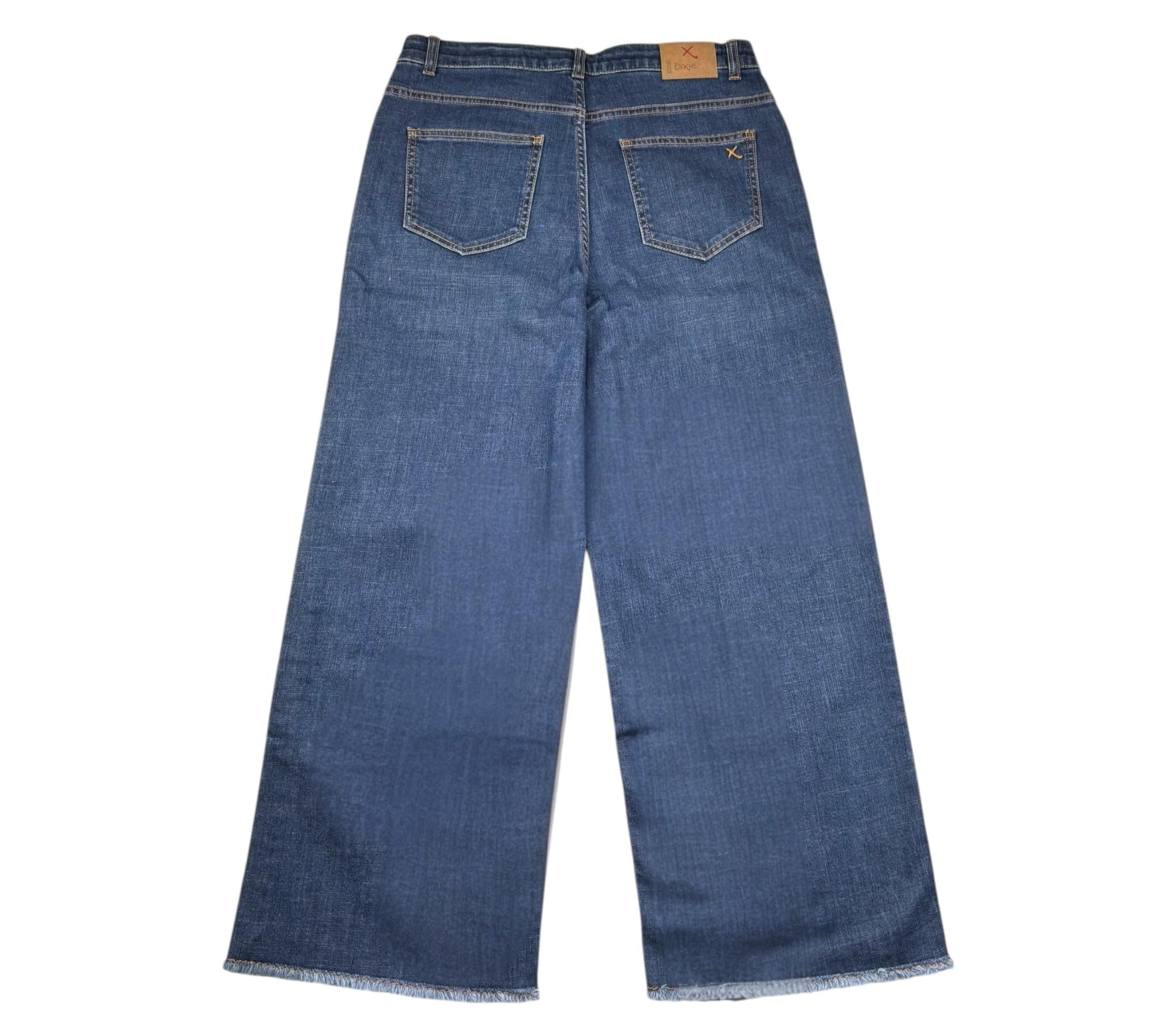 Dixie Jeans Tinta Unita Modello Palazzo per Bambina PHF2F57G34 BLU DIXIE 