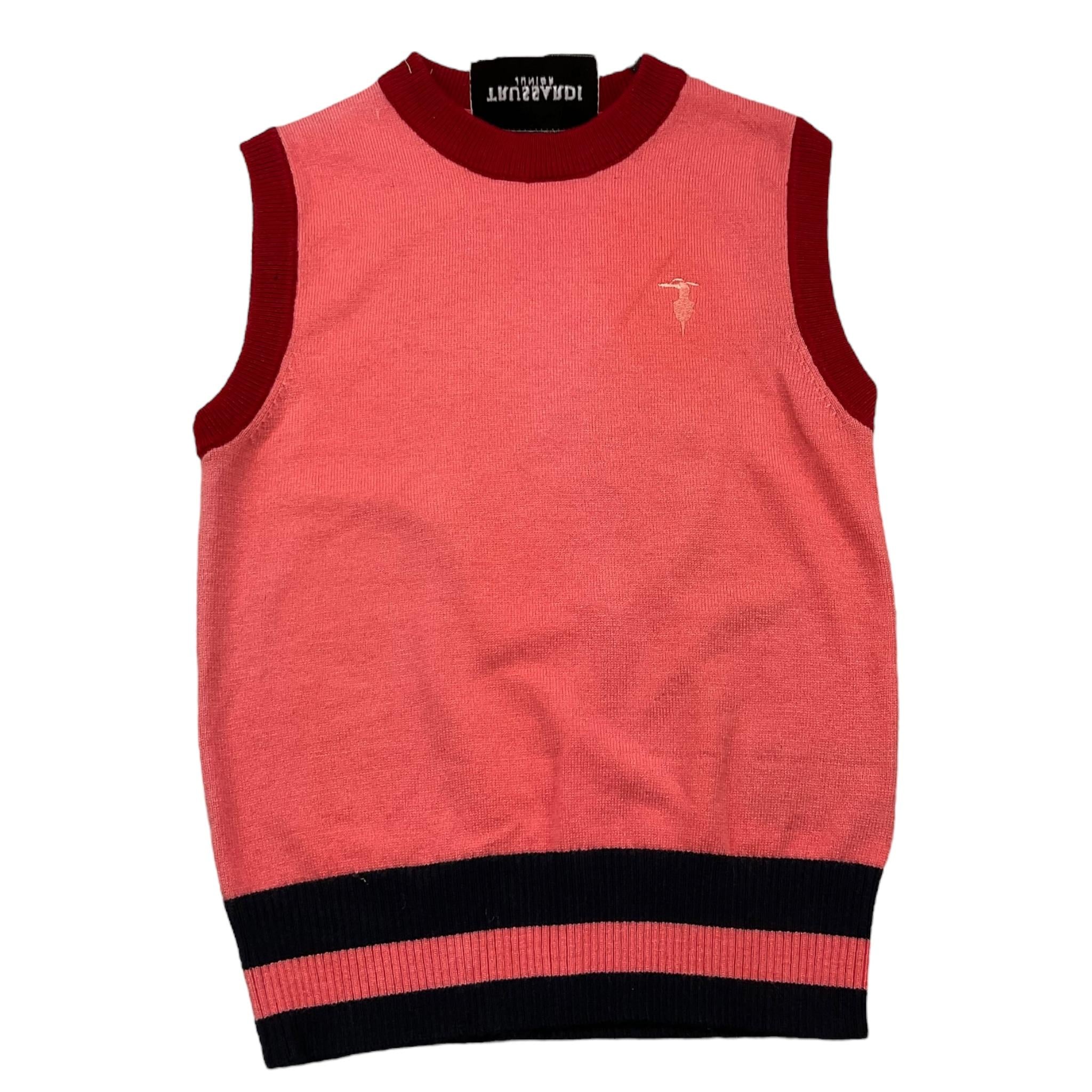 TRUSSARDI gilet tinta unita girocollo Rosa per Bambina TGA25049GL ROSA TRUSSARDI 